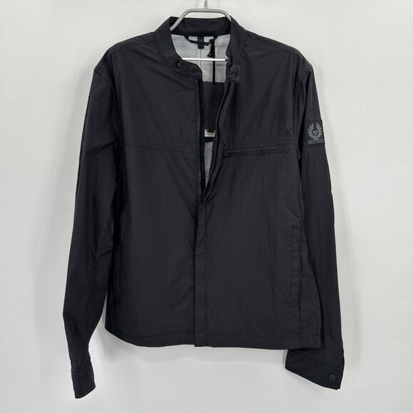 Belstaff Black Samford Blouson Full Zip Ripstop Jacket size 48 Men’s Biker Style - Picture 2 of 16